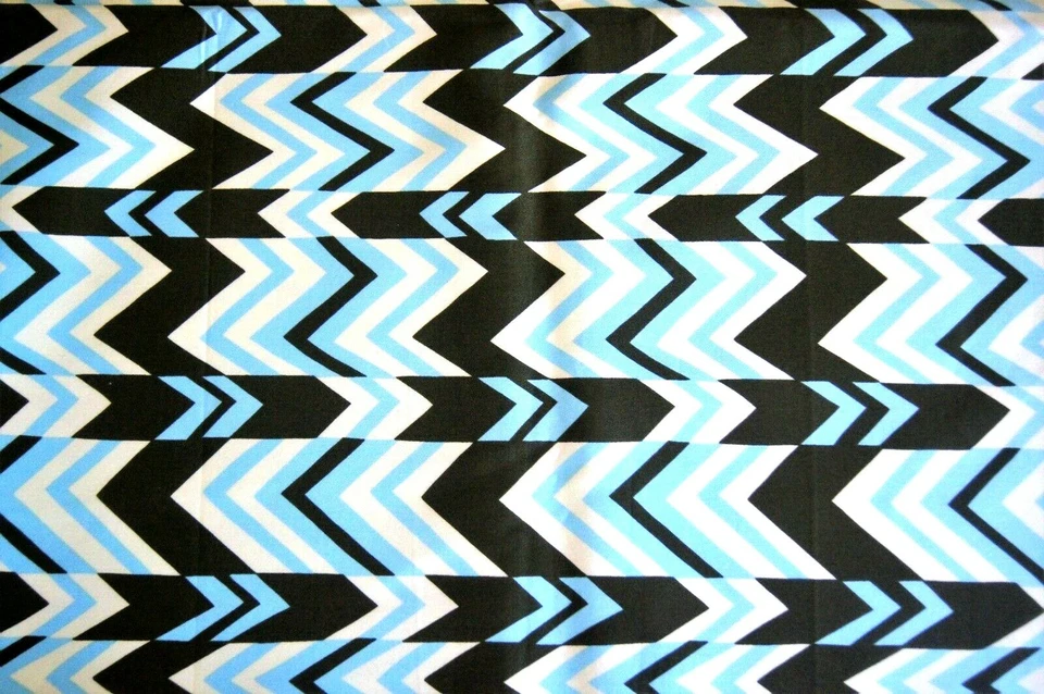 Обивочная ткань из хлопковой смеси со сломанным шевроном коричневый синий более 1 ярда 38 дюймов x 57 дюймов - Изображение 2 из 2