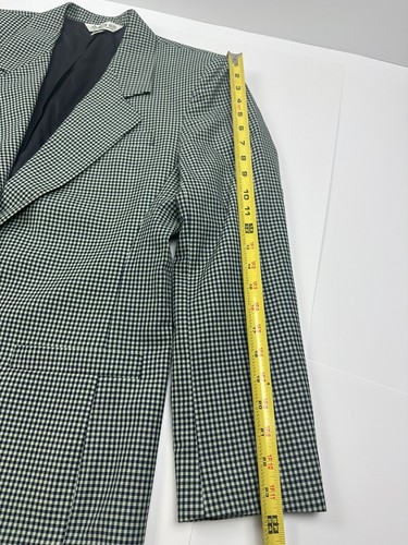 Vtg Austin Reed Skirt Suit 12 100% Wool Jacket Knee Length Skirt Gingham Green - Picture 6 of 12