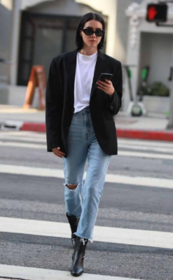 NEW ZARA WOMAN OVERSIZED STRAIGHT CUT BUTTONED BLAZER BLACK 2753