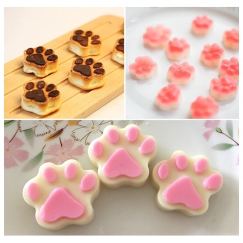 Silicone Paw Print Mold Reusable Dog for Animal Paw Ice Candy Mold - Picture 7 of 10