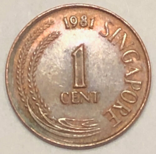 Singapore Coin 1 Cents 1981 Copper 17.78mm - Picture 1 of 2