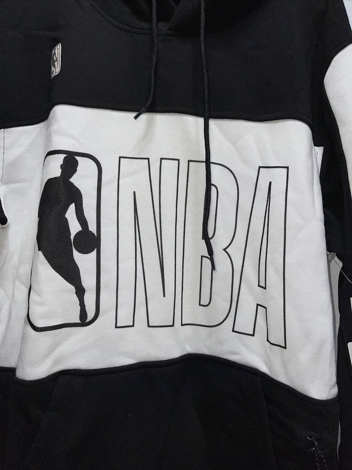 Sudadera con capucha blanca y negra de la NBA para hombre talla nueva con etiquetas M Foto 3 de 4