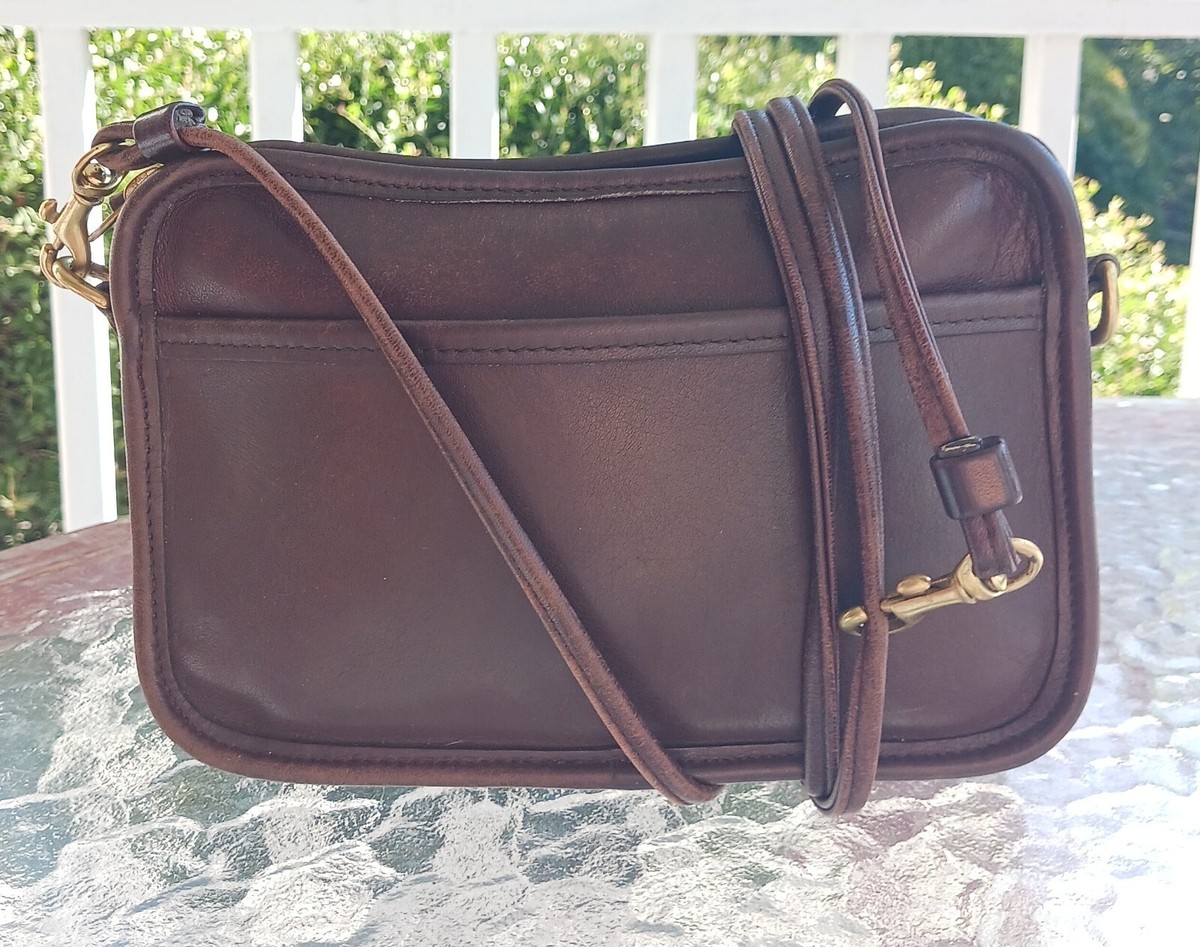 Coach 9925 Vintage Carnival Milk Chocolate Brown Leather Crossbody