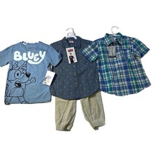 Lot of 3 Assorted Boy  s T shirt ,Casual Button Down  2 Piece Causal Outfit 5/6