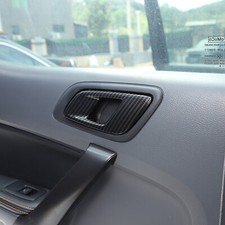 Ajuste para Ford Ranger 2015-2021 fibra de carbono interior manija cerradura cubierta embellecedor