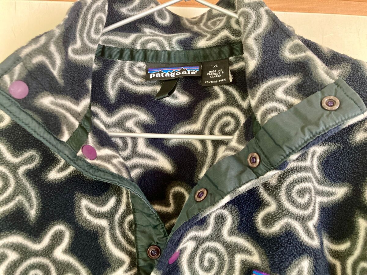 Patagonia Zen Turtles 90's Synchilla Snap-T Pullover Green Patagonia Zen Turtles 90's Synchilla Snap-T Pullover Green