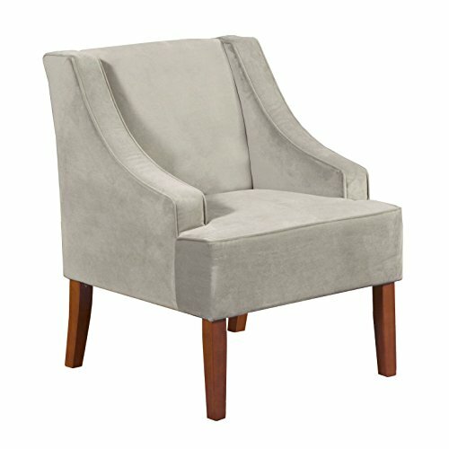 Homepop Velvet Swoop Arm Accent Chair Gray For Sale Online Ebay