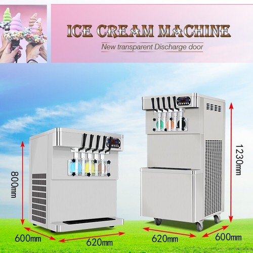Kolice Commercial Floor style 5 Flavors Soft Ice Cream Machine,Gelato Ice maker