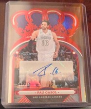 2022-23 Crown Royale - Pau Gasol - Red Crystal Auto #’d/35 