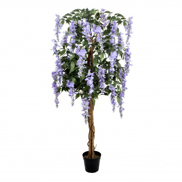 GreenBrokers Artificial Lilac Wisteria Tree Potted Plant 5ft/150cm