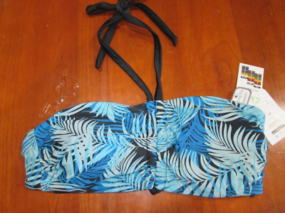 2️⃣ NWT Time & Tru Blue Halter Bikini Top Women Size M 8-10 Boning for