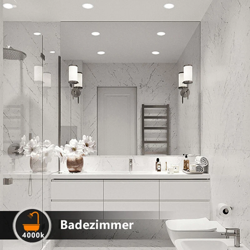 LED Spots Einbaustrahler 230V Flach Einbau Leuchten Dimmbar Deckenleuchte Set - Bild 4 von 4