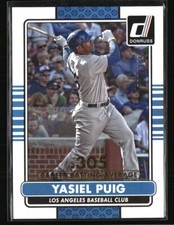 Yasiel Puig 2015 Donruss Stat Line Career /305 #106  Baseball Card