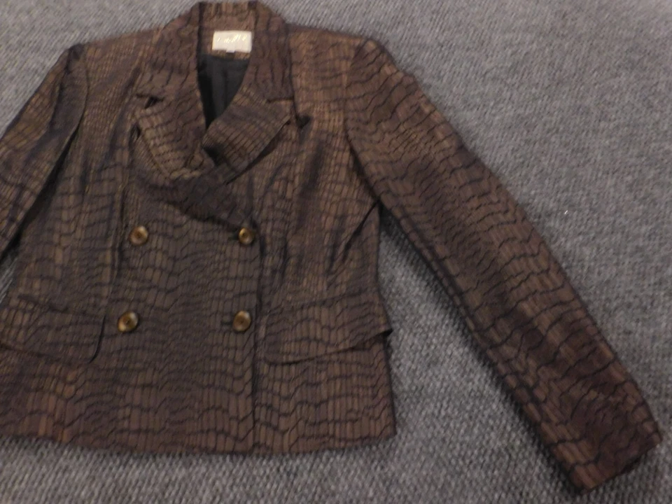 Blazer Alberto Makali Chaqueta Mujer 12 Marrón Botón Foto 2 de 4