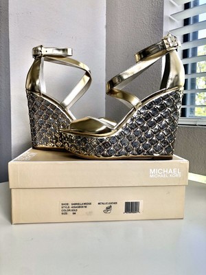 michael michael kors gabriella leather wedge