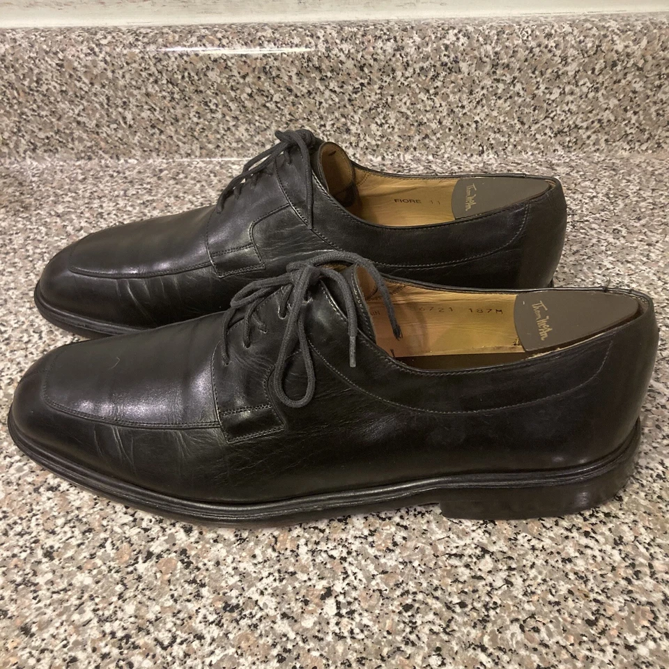 Mezlan Fiore 86721 Derby Negro Con Cordones Puntera Dividida Para Hombre Talla 11M Hecho en España Foto 4 de 4