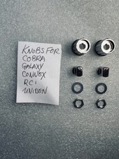 PAIR REPLACEMENT KNOBS FITS COBRA 25 29 GALAXY CONNEX RANGER UNIDEN CB RADIOS