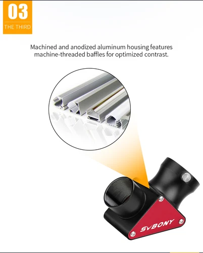 SVBONY SV188P 1.25inch 90 Degree Dielectric Mirror Diagonal 99% Reflectivity - Picture 4 of 11