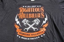 Tshirt L Black - 2007 RIGHTEOUS HILLBILLIES Genuine Hillbilly Made in USA