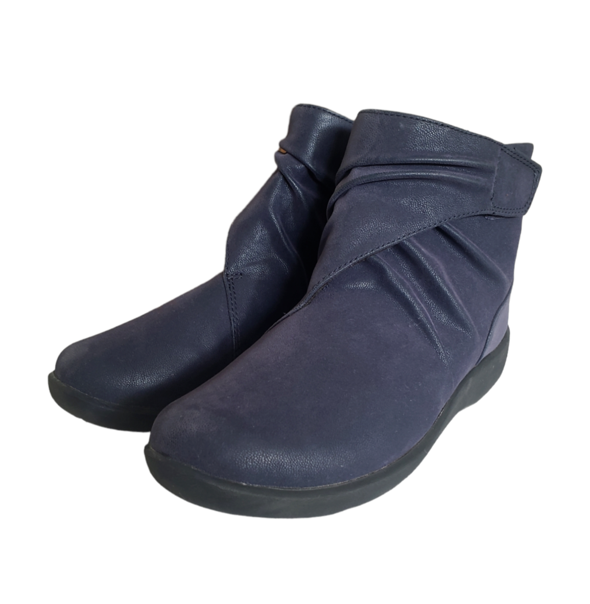 Clarks Women's Sillian Gemma Zip up Ankle Boots Blue Women's Size M