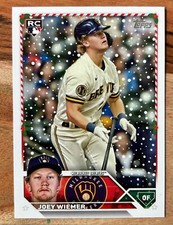 2023 Topps Holiday Joey Wiemer Rookie Milwaukee Brewers 