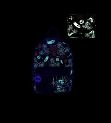 Her Universe Disney Mickey Mouse Halloween ? Skeleton ? Glow In Dark Backpack Her Universe Disney Mickey Mouse Halloween Skeleton Glow-In  main image 4