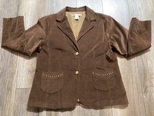 Coast To Coast Brown Crushed Corduroy Blazer Size L Great For Fall