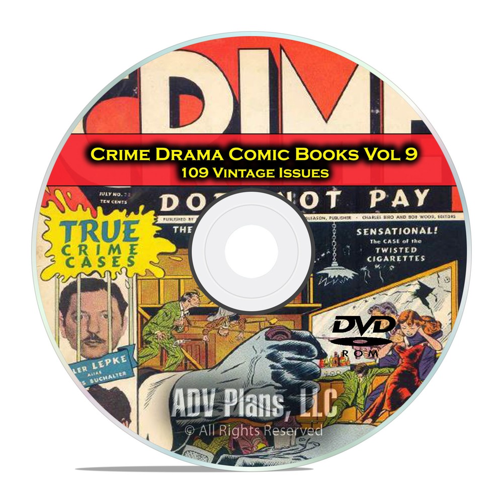 Crime Drama, Suspense, Vol 9, Crime Does Not Pay, Detetive Crime Comics DVD D82 Crime Drama, Suspense, Vol 9, Crime Does Not Pay, Detetive Crime Comics DVD D82
