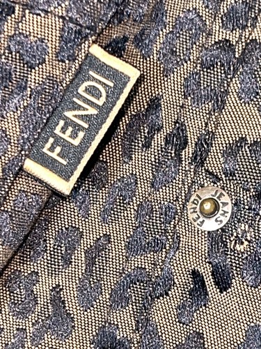 Fendi Vintage Genuine Zucca Leopard Cheetah Animal Print Pants 31" Waist Rare - Picture 6 of 7