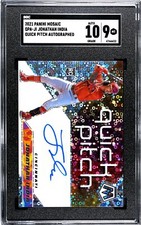 2021 Panini Mosaic Jonathan India Quick Pitch Autograph SGC 9 w/10 AUTO RC