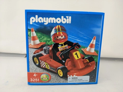 NEW PLAYMOBIL Racing 3251 - Go Kart Red 2002 Vintage Sealed