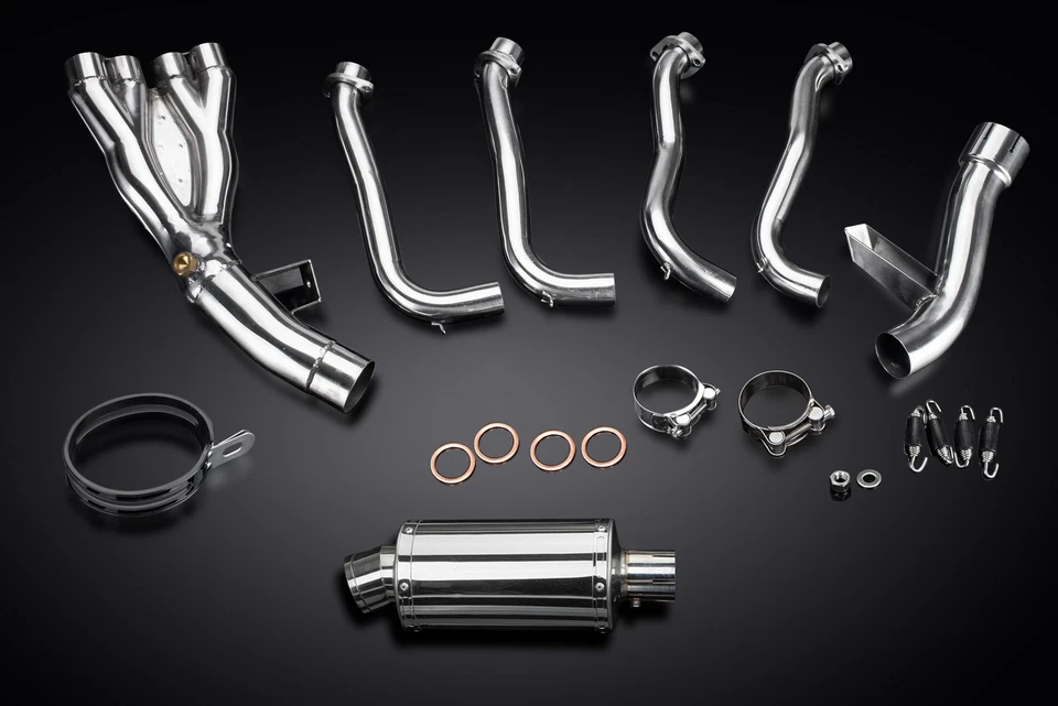 Yamaha FZ-1 Fazer FZS1000 2006-14 Complete Exhaust 4-1 9" Oval Stainless Muffler - Image 3 of 4