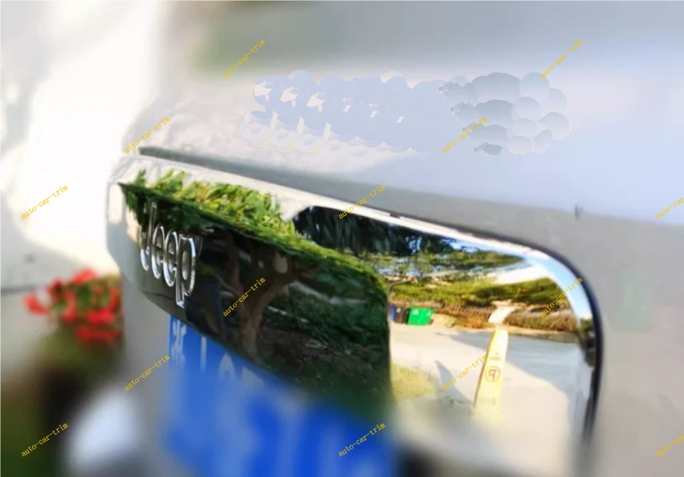 Tapa de maletero de puerta trasera cromada ABS para Jeep Patriot 2007-2017 Foto 3 de 4