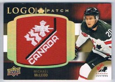 2017-18 UPPER DECK TEAM CANADA JUNIORS MANUFACTURED LOGO PATCHES MICHAEL MCLEOD