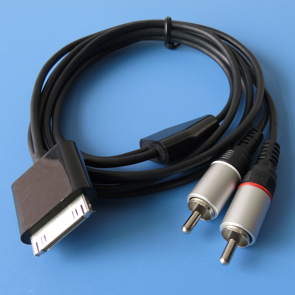 5ft 30pin to RCA Audio Conversion Cable For iPod iPad2 iPhone 4S