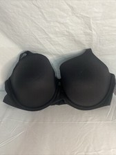 Ambrielle Women's Bra Size 44DDD Black Underwire Cotton Bra Light Padding