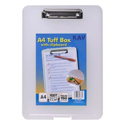 A4 Kunststoff Papier Aufbewahrung Klemmbrett Tuffbox Akten Klemmbrett mit Tuffbox
