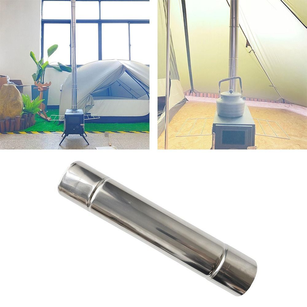Tent Wood Stove Stainless steel Extension Tube Stove Pipe Chimney Flue