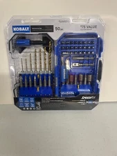 Kobalt 350030 50 pc. Drill and Driver Set with HARD CASE $75 value