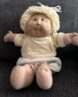 Vintage 1983 Cabbage Patch Kid Doll Cream Blonde Curly Hair Blue Eyes  - As Is
