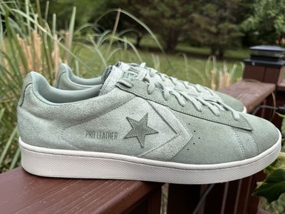 Converse Pro Leather Ox Low Top Suede Lily Pad Green Mens 16 Womens 17.5 167889C