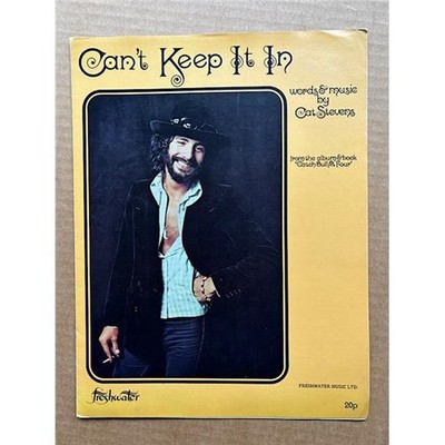 CAT STEVENS CAN'T KEEP IT IN SHEET MUSIC original 1972 fold out sheet with music