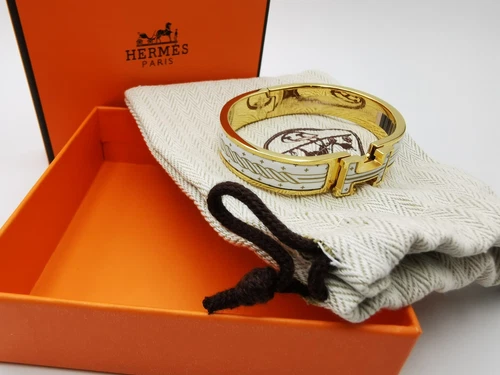 HERMÈS Bracciale Hermes Clic H Smalto Oro Made In France