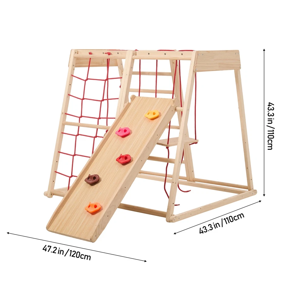 Multifunctional Climbing Frame Slide Swing and Rings 3 in1 Indoor Toys Durable - Image 3 of 4