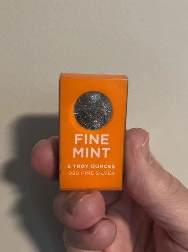 5 oz Cast-Poured Silver Bar - 9Fine Mint (New in Original Packaging)