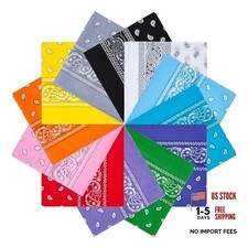 12Pcs Bandanas For Men Women,100 Premium Quality Cotton Multi Color