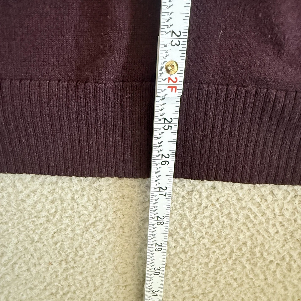 Suéter Smartwool Para Hombre Grande Púrpura Media Cremallera Mezcla Lana Merino Pullover Tejido Foto 4 de 4