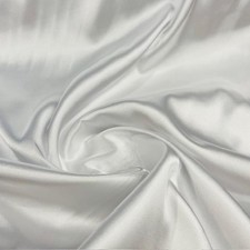 Stretch Satin Charmeuse White Fabric 58 Inch Width Silky Wedding Dress