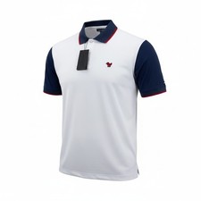 Bad Birdie Red, White Blue Patriotic Cotton Pique Golf Polo Mens SLIM FIT