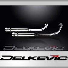 Yamaha XVS650 Dragstar 1997-03 Full Exhaust 410mm Slash Cut Silencers Stainless